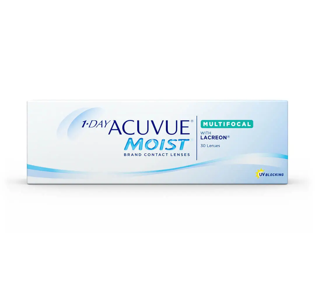 Acuvue 1 Day Moist Daily Multifocal Lenses , 30 units - -2.25, 8.4, Low, 14.30
