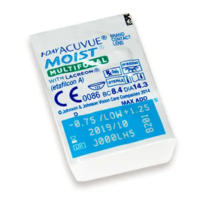 Acuvue 1 Day Moist Daily Multifocal Lenses , 30 units - +5.50, 8.4, Medium, 14.30 - Image 2