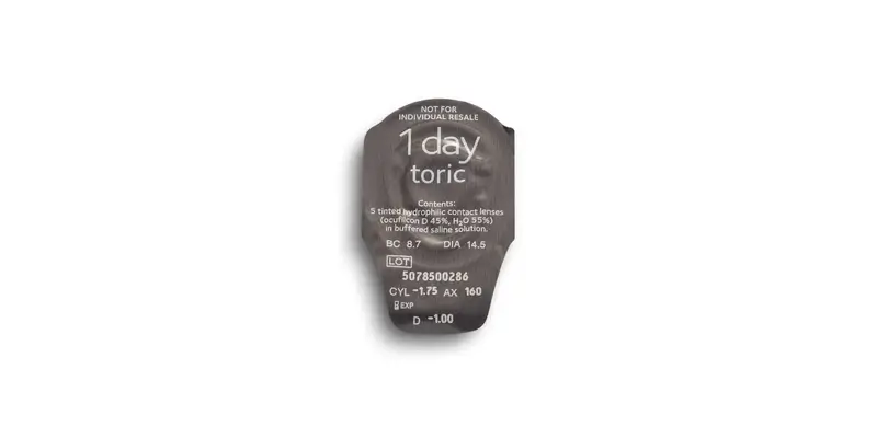 Biomedics 1 Day Daily Toric Lenses , 30 units - -4.50, -1.25, 180, 8.7, 14.50 - Image 3