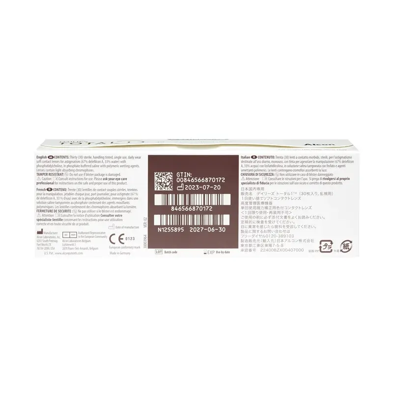 Dailies Total1 Daily Toric Lenses , 30 units - -2.75, -2.25, 80, 8.6, 14.50 - Image 4