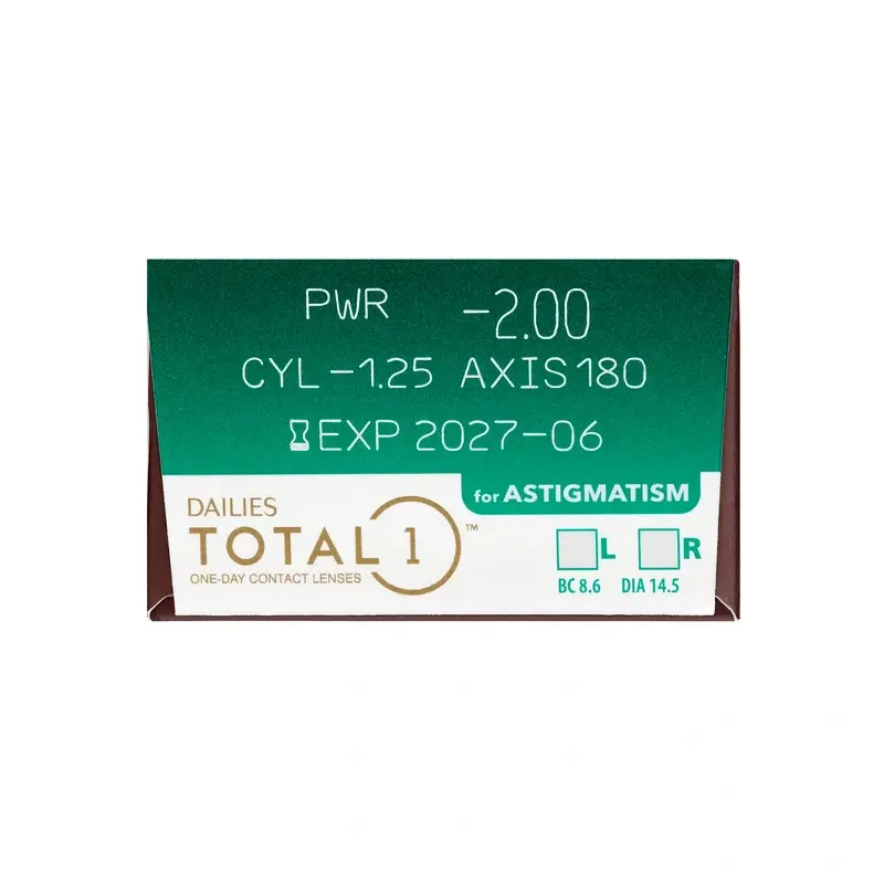 Dailies Total1 Daily Toric Lenses , 30 units - -4.00, -2.25, 110, 8.6, 14.50 - Image 5