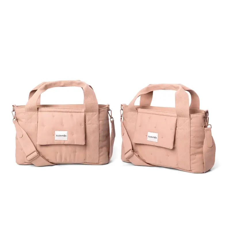 Suavinex Baby Trolley Bag Rectangular Bread Bag Poetry Pink - Image 5