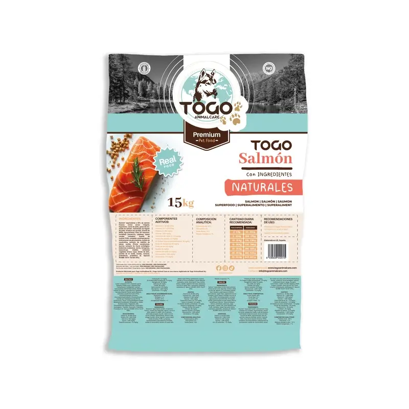 Togo Salmon Dry Feeding, 15 kg - Image 2