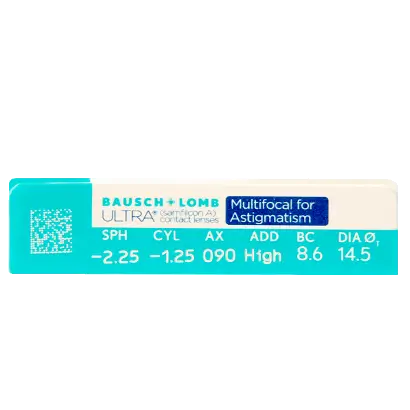 Ultra Multifocal Lenses For Astigmatism Monthly , 6 units - +1.25, -2.25, 20, 8.6, High, 14.50 - Image 3